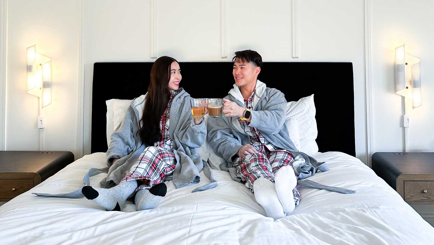 Couple in bed at Kimpton Alton Fisherman's Wharf