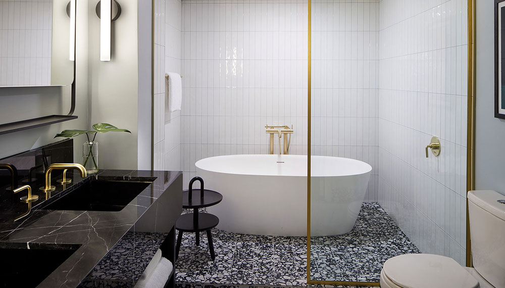 Soaking tub at Kimpton Alton