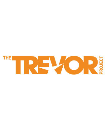 The Trevor Project logo in orange